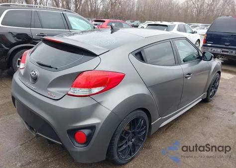 2013 Hyundai Veloster Turbo W/Black из США, поврежденный, VIN KMHTC6AE8DU111777